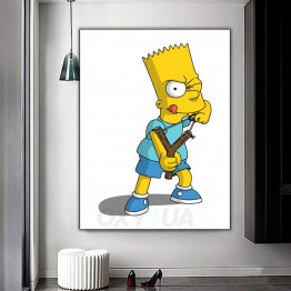 Картина на полотні Барт з рогаткою
