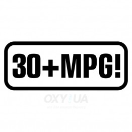 Наклейка на авто - 30 MPG