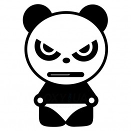 Наклейка на авто - Angry Panda Boy