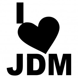 Наклейка на авто - I Love JDM