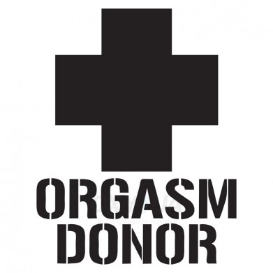 Наклейка на авто - Orgasm Donor