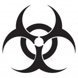 Наклейка на авто - Biohazard Радиация