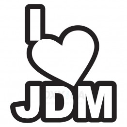 Наклейка на авто - I Love JDM v2