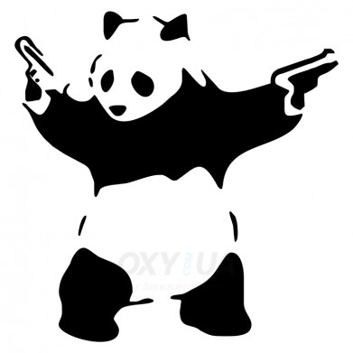 Наклейка на авто - Gangsta Panda