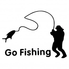 Наклейка на авто - Go Fishing