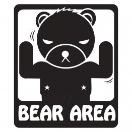 Наклейка на авто - Bear Area