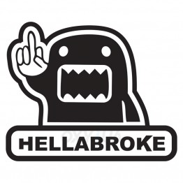 Наклейка на авто - Hellabroke Domo Kun