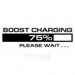 Наклейка на авто - Boost Charging