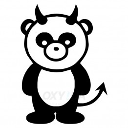 Наклейка на авто - Devil Panda JDM
