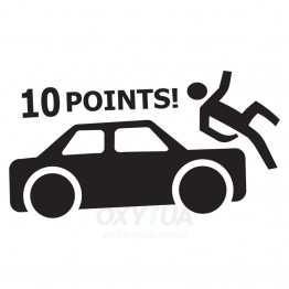 Наклейка на авто - 10 Points
