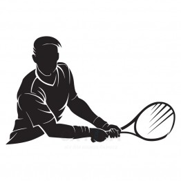 Наклейка на авто - Tennis Player v7