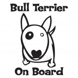 Наклейка на авто - Bull Terrier on Board