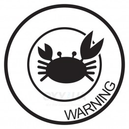 Наклейка на авто - Crab Master Warning