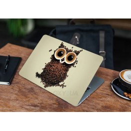 Наклейка для ноутбука - Coffee Owl