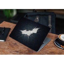 Наклейка для ноутбука - Batman white cracks logo