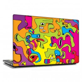 Наклейка для ноутбука - Color Monsters