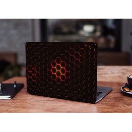 Наклейка для ноутбука - Brown hexagon