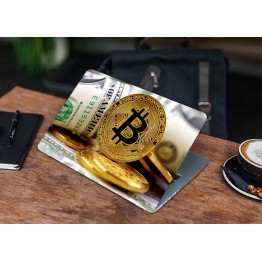 Наклейка для ноутбука - Bitcoin or dollar
