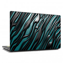 Наклейка для ноутбука - Black 3D stripes