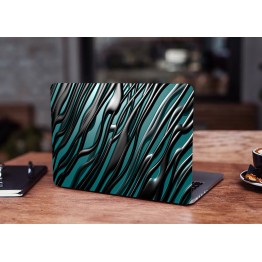 Наклейка для ноутбука - Black 3D stripes