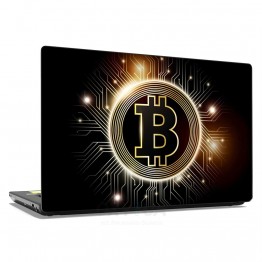 Наклейка для ноутбука - Bitcoin circuit board