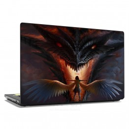 Наклейка для ноутбука - Angel with dragon