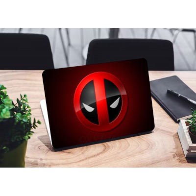 Наклейка для ноутбука - Deadpool in logo