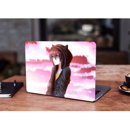 Наклейка для ноутбука - Anime girl black cat