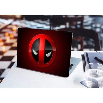 Наклейка для ноутбука - Deadpool in logo