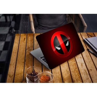 Наклейка для ноутбука - Deadpool in logo