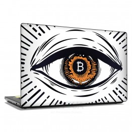 Наклейка для ноутбука - Bitcoin eye