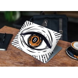 Наклейка для ноутбука - Bitcoin eye